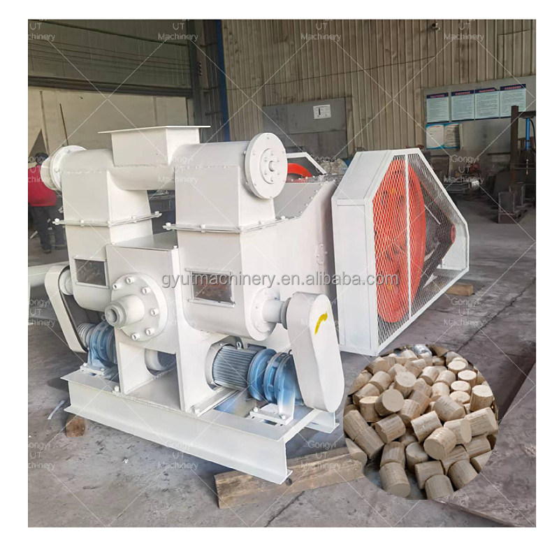 30mm Dia Biofuel Wood Sawdust Hydraulic Briquetting Punching Machine with Blue Color