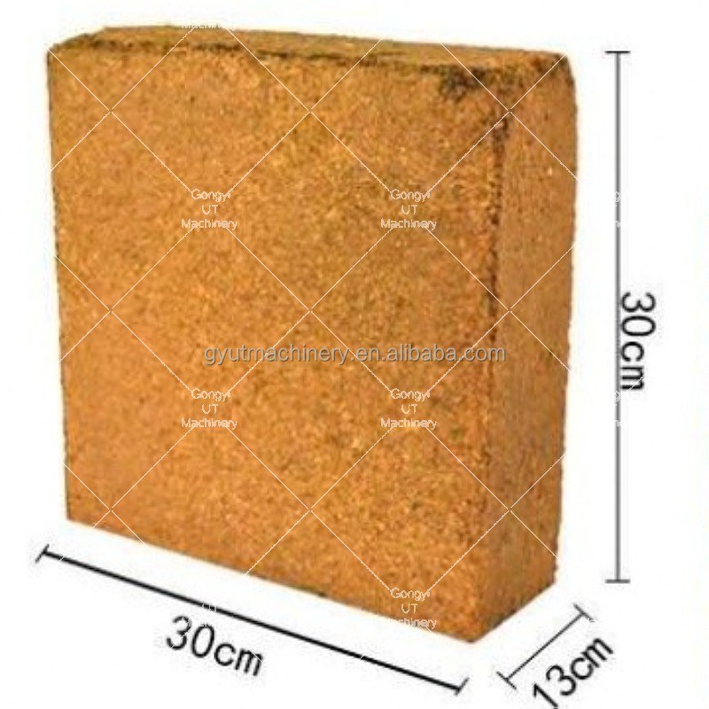 3500 KG Capacity Coconut Coir Bricks Pressing Machine for Bale Size 600*400*300 mm