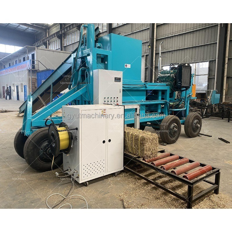 Combined Silage Baler Wrapper Machine for Hydraulic Straw Alfalfa Cotton Seeds Packing Bagging