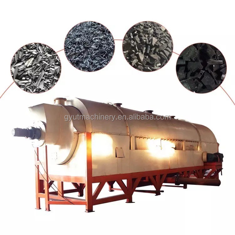7.5kw 0.75 Rotary Carbonization Furnace Solution for Cotton Stalk Briquette Recycling