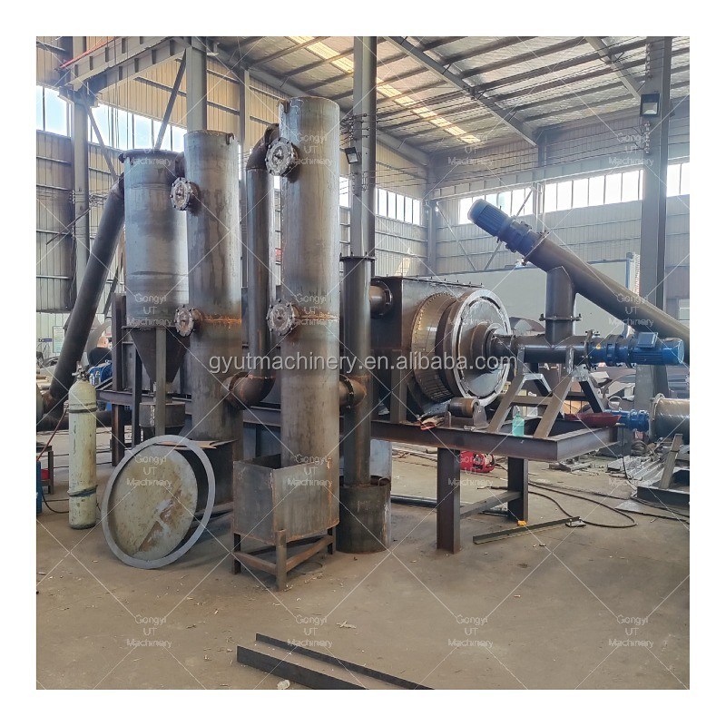 7.5kw 0.75 Rotary Carbonization Furnace Solution for Cotton Stalk Briquette Recycling