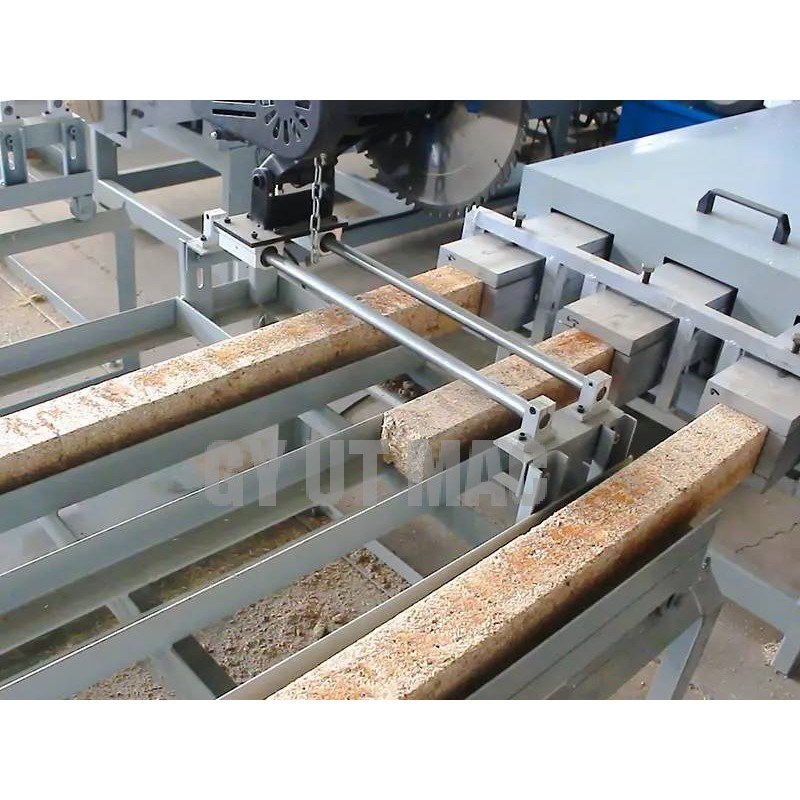 American Wood Pallet Making Production Line with Pallet Feet Block Press Machine