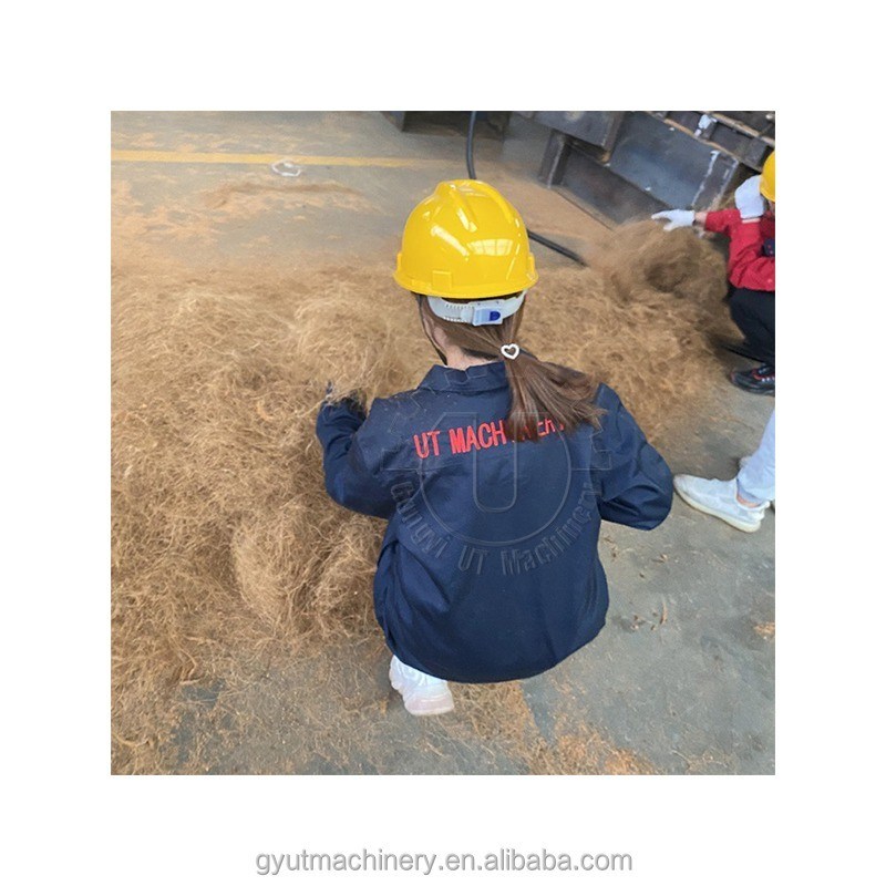 High Output 3-4 T Automatic Coconut Defibering Machine Coir Fiber Extracting Machine 2024