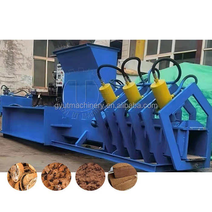 5kg Bales Pressed block Natural Coco Peat Baler Machine for Gardening and Farming patio