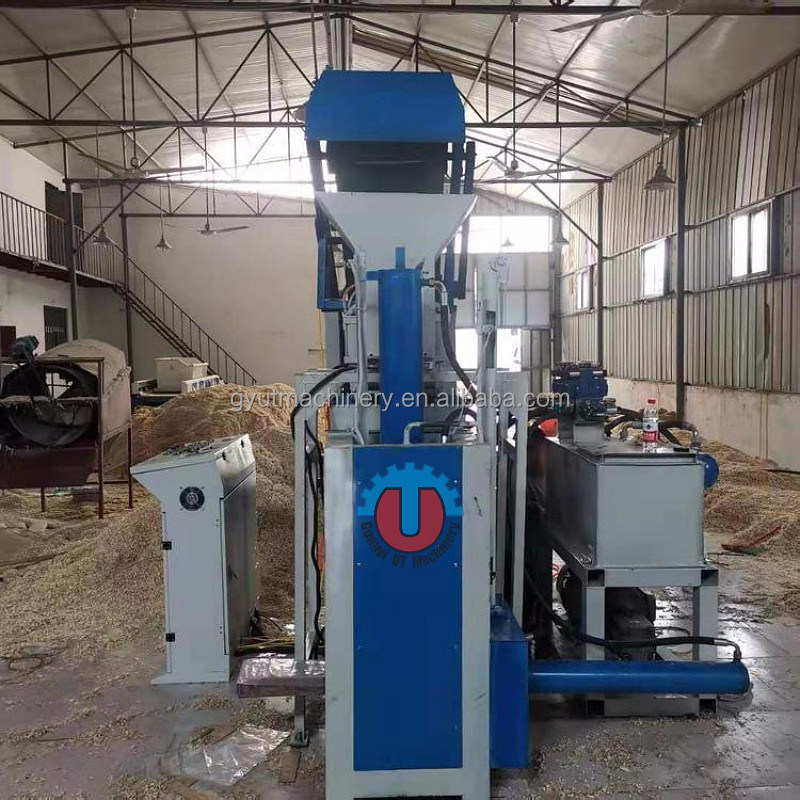 Wood Shavings Bedding Baler Bagging Packing Machine for Customized Bale Size 30x40x70cm