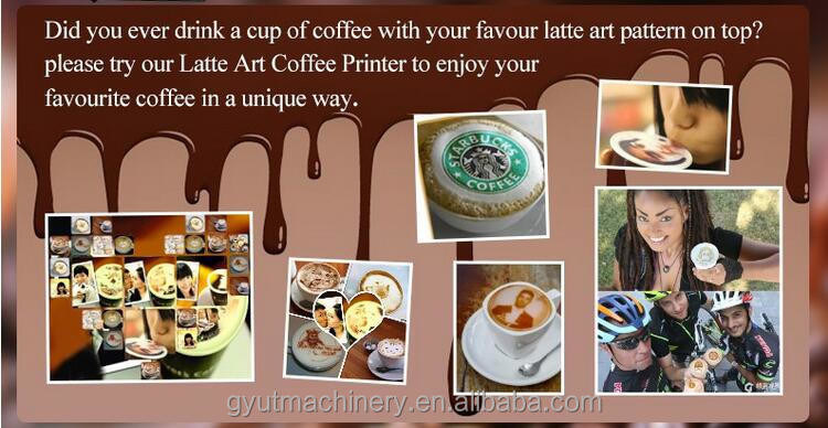 4 Color CMYK Inkjet Printer for DIY Printing of Coffee Food Rose and Flower at Affordable