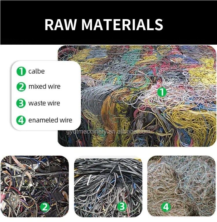 Support Single-Phase Cable Grinder Machine for Recycling Material Waste Copper Wire Cable