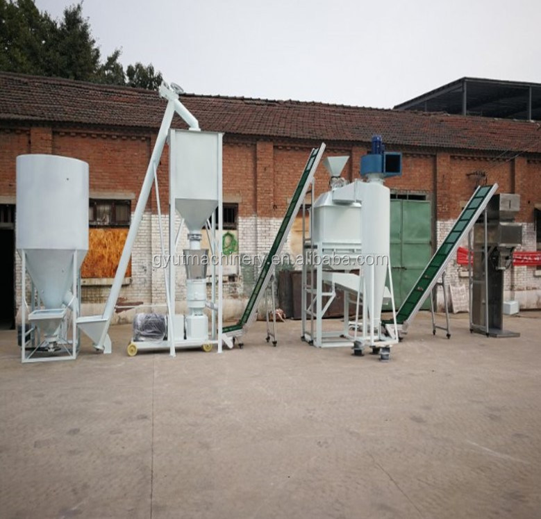 Wheat Bran Feed Food Processing Machine 100 kg Capacity Grinder and Mixer for Poultry Feed