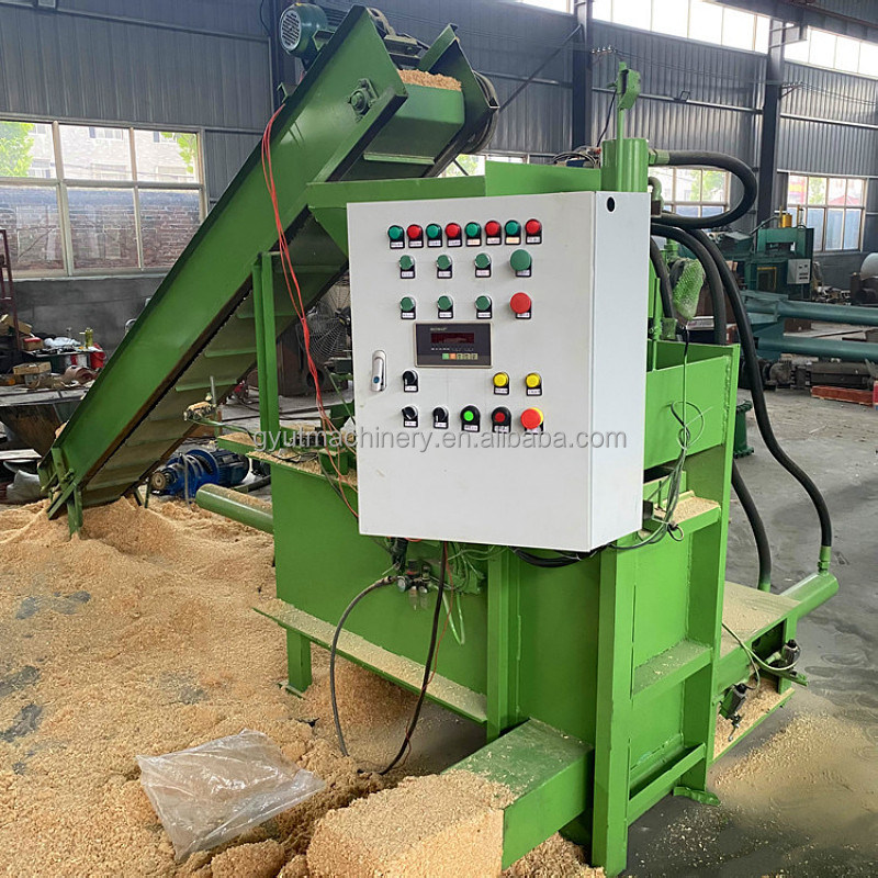 220V/380V Hydraulic Sawdust Wood Shavings Chips Press Baler Machine for Animal Bedding