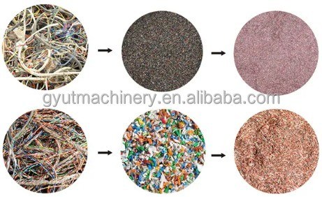 Scrap Cable Crusher Copper Wire Granulator Separator Recycling Machine Line for 2000L/H