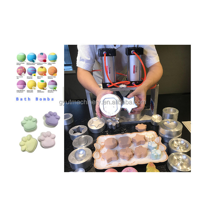 Technology Pneumatic Press Bath Salt Bomb Ball Making Machine for Desk Top Sale in Korea