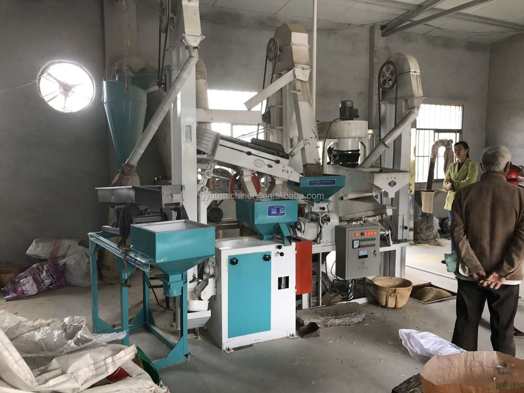 Farms Rice Milling Machines With Stone Remover Agriculture Rice Polisher Color Sorter Packing Machines