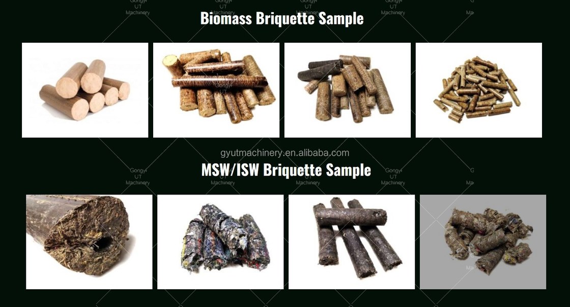 1.2T Multi Function Wood Briquetting Machine for Solid Briquettes from Biomass Waste