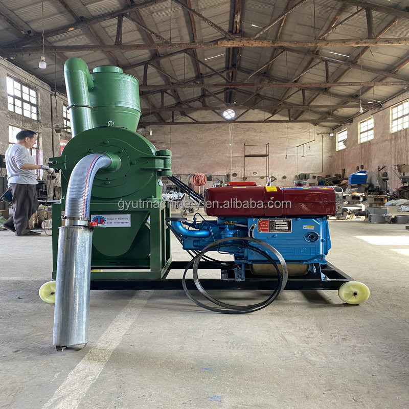 Self-suction Diesel Engine Corn Grain Milling Machine for Corn Soybean Feed Grinding