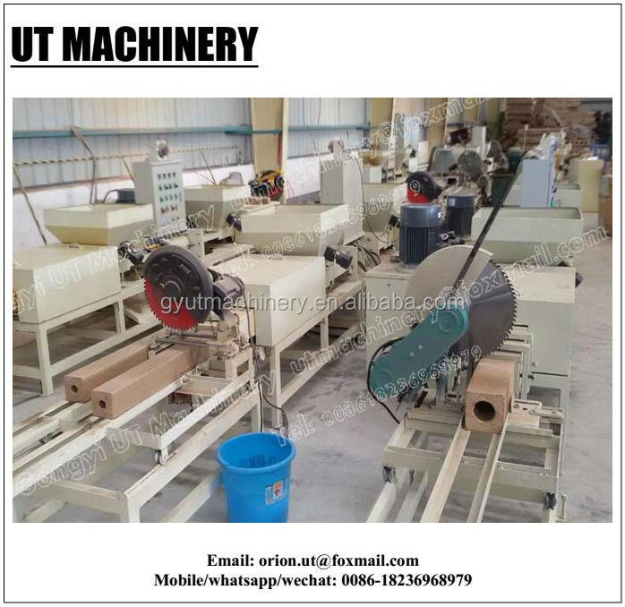Hot Pressing Edge Banding Machine for Compress Wood Sawdust Pallet Leg Production