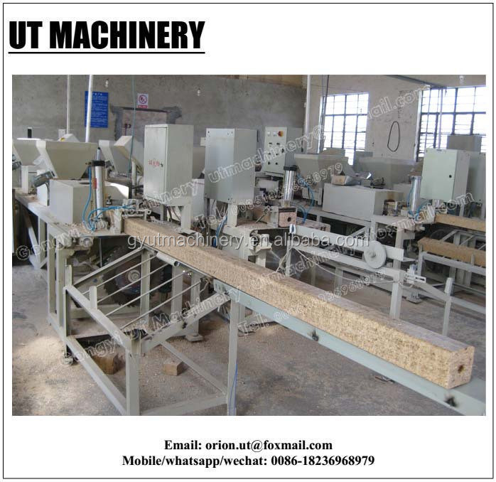Hot Pressing Edge Banding Machine for Compress Wood Sawdust Pallet Leg Production