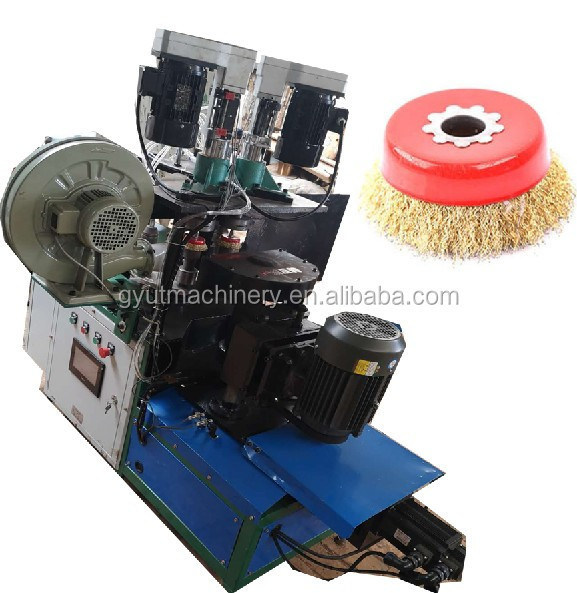 220v Twisted Knotted Bevel Stainless Steel Wire Brush Making Machine with 2 hols/h