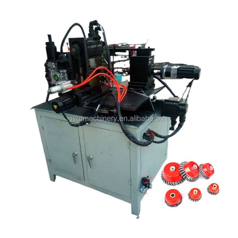 Steel Wire Brush Making Machine for Rust Removal PLC Control 450mm Crimped Wire Wheel
