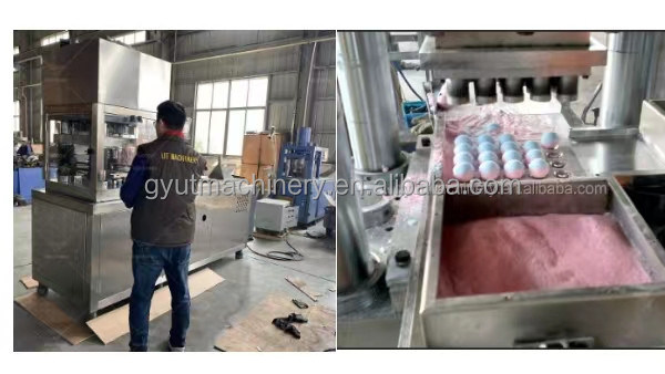 Auto Bath Bomb Press Machine for Making 2 Color Fizzy Bath Bombs in USA Market