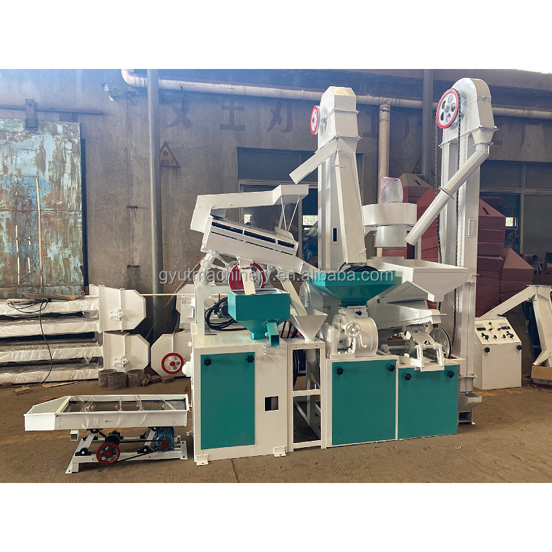 Farms Rice Milling Machines With Stone Remover Agriculture Rice Polisher Color Sorter Packing Machines