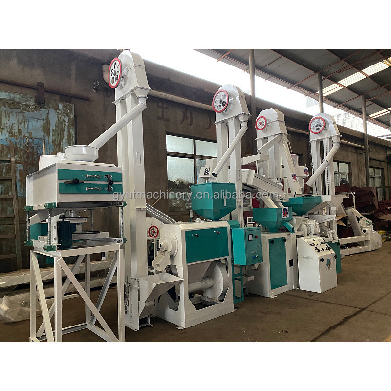 Farms Rice Milling Machines With Stone Remover Agriculture Rice Polisher Color Sorter Packing Machines